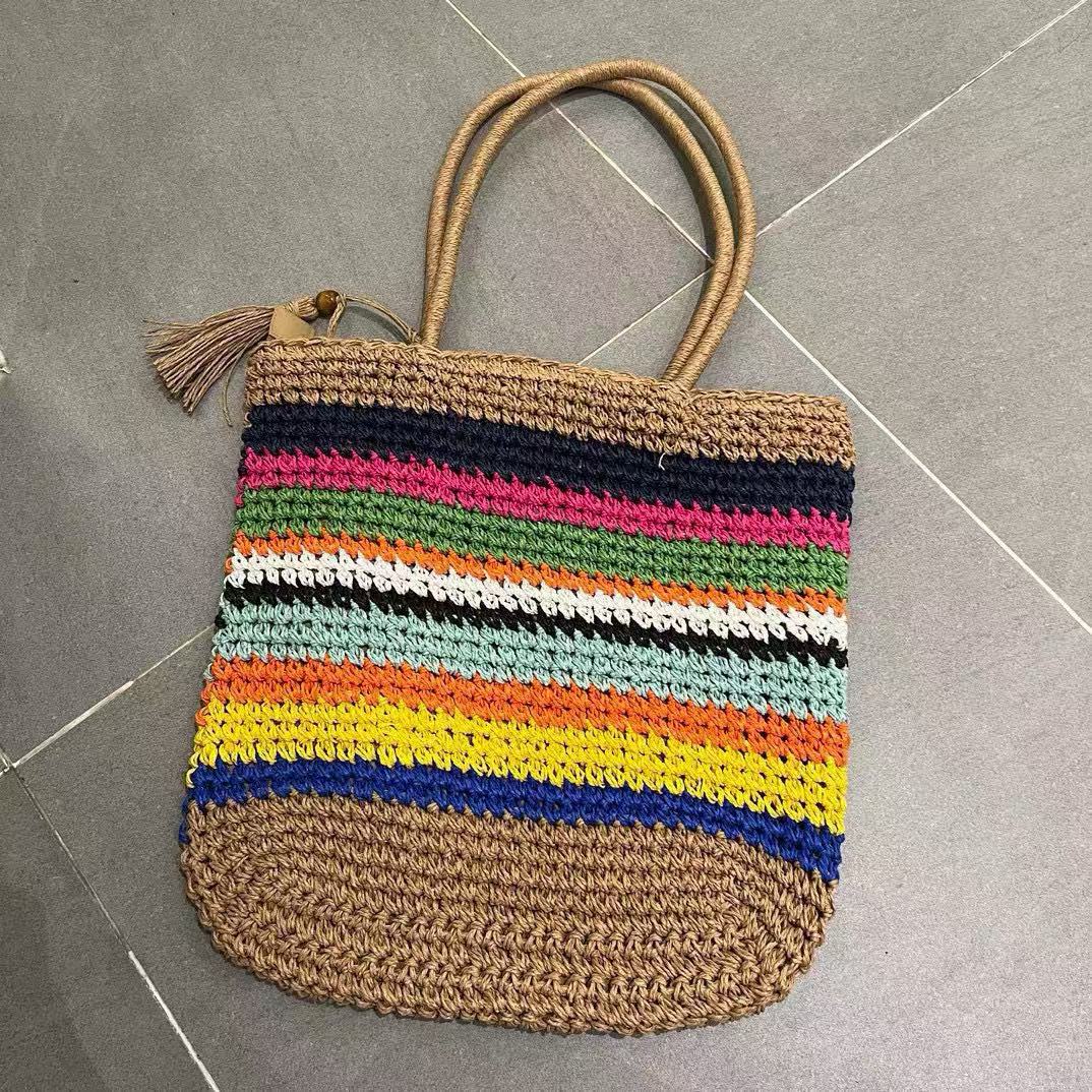 M1UM1U カラフルストローバッグ【 50％割引+送料無料】