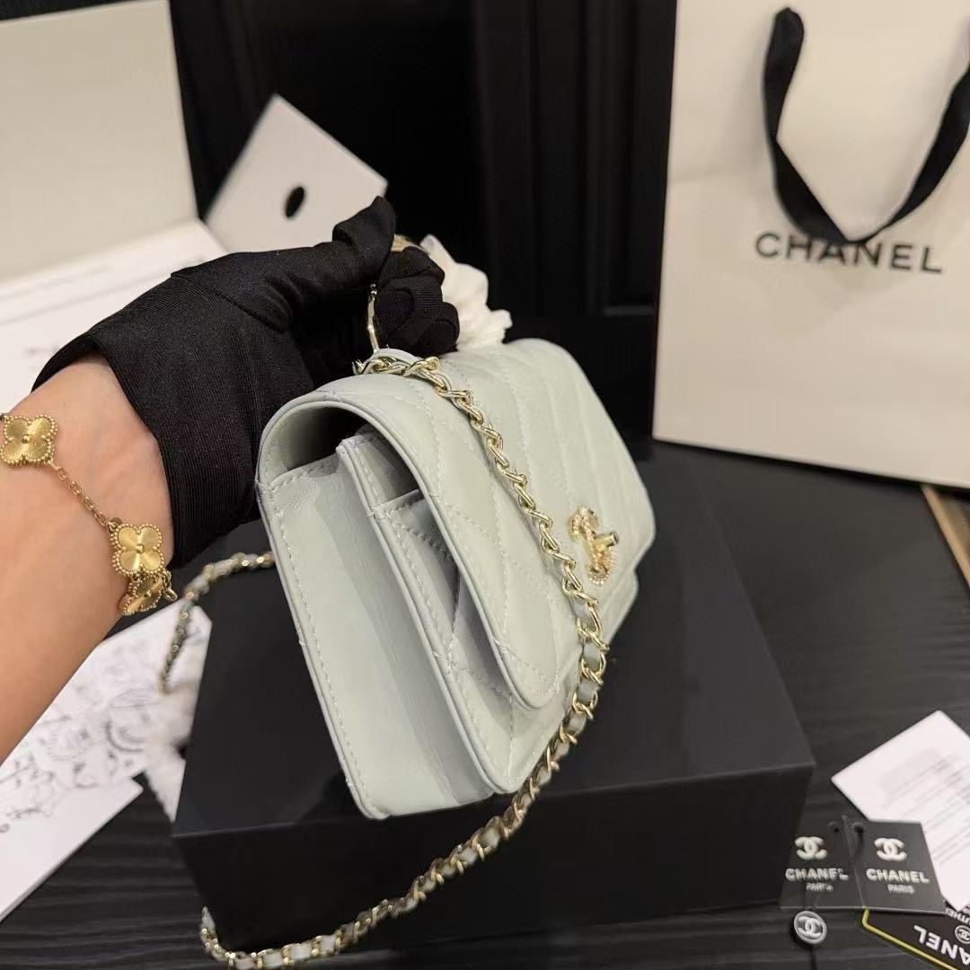 CHANE1 ラインストーン メタルハンドル チェーンバッグ【 50％割引+送料無料】