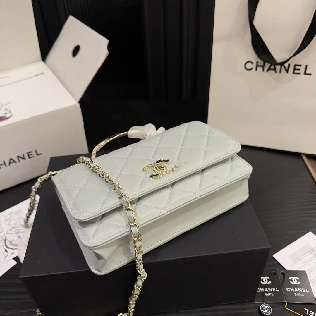 CHANE1 ラインストーン メタルハンドル チェーンバッグ【 50％割引+送料無料】