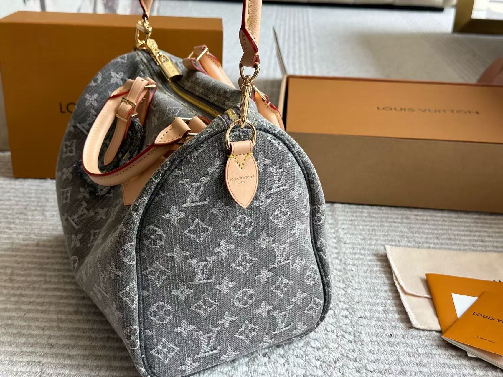 LVグレーデニムハンドバッグ【 50％割引+送料無料】