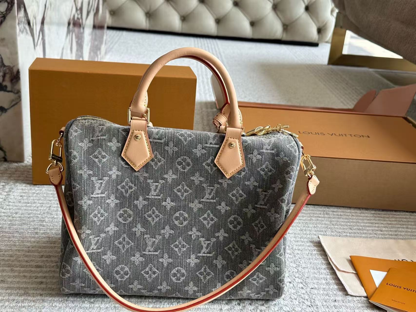 LVグレーデニムハンドバッグ【 50％割引+送料無料】