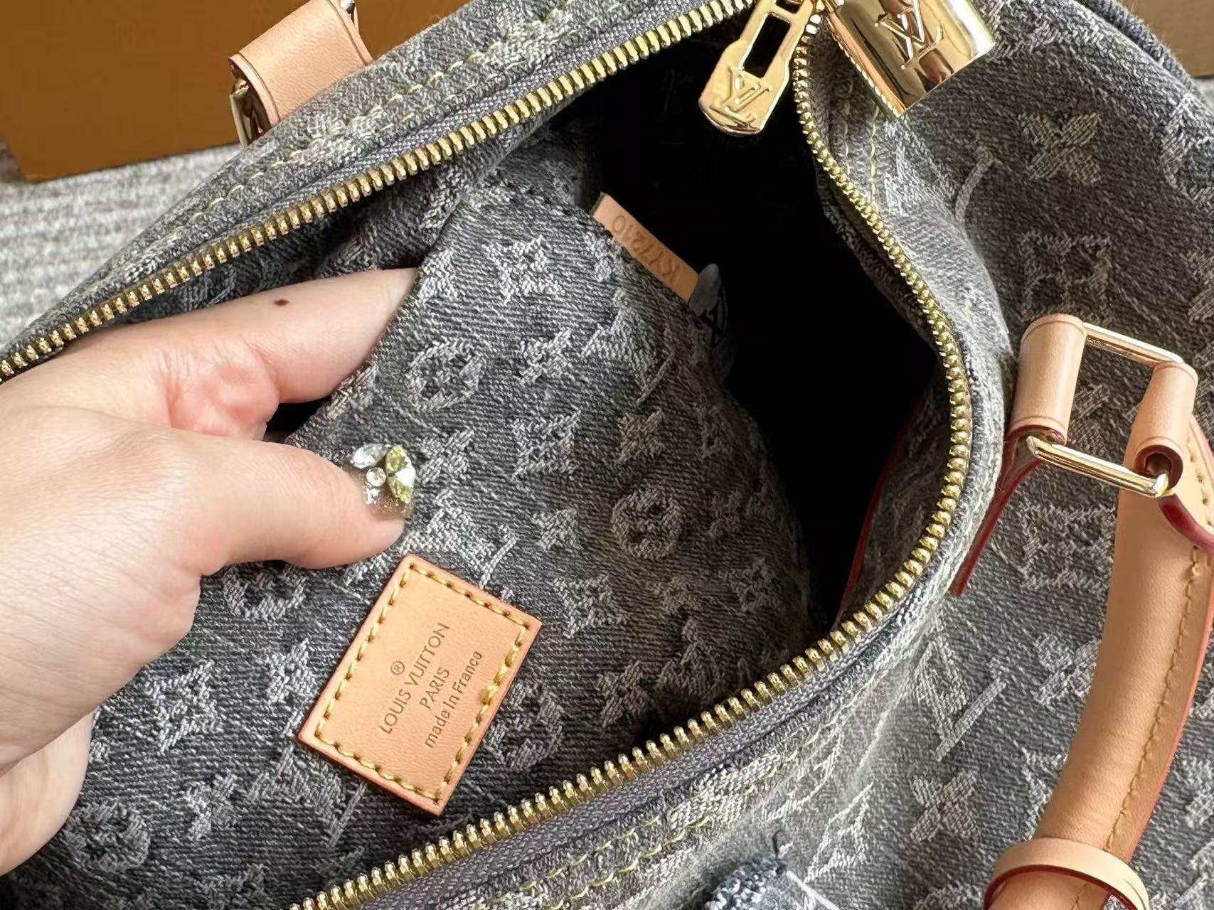 LVグレーデニムハンドバッグ【 50％割引+送料無料】