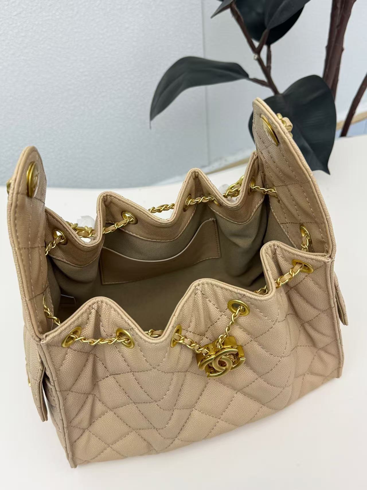 CHANE1 牛革バケットバッグ【 50％割引+送料無料】