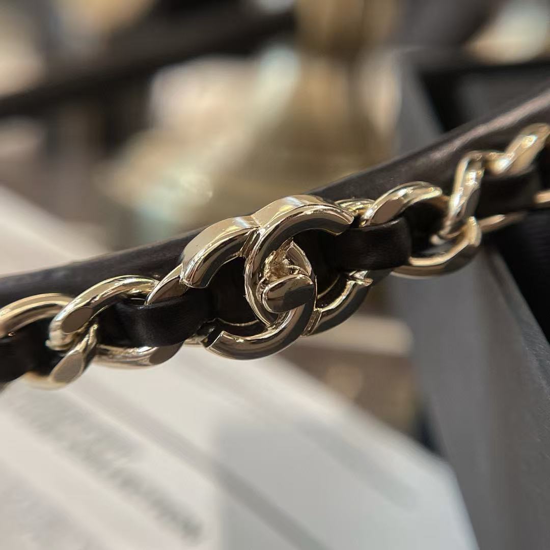 CHANE1 ダブルC編みレザーヘッドバンド【 50％割引+送料無料】