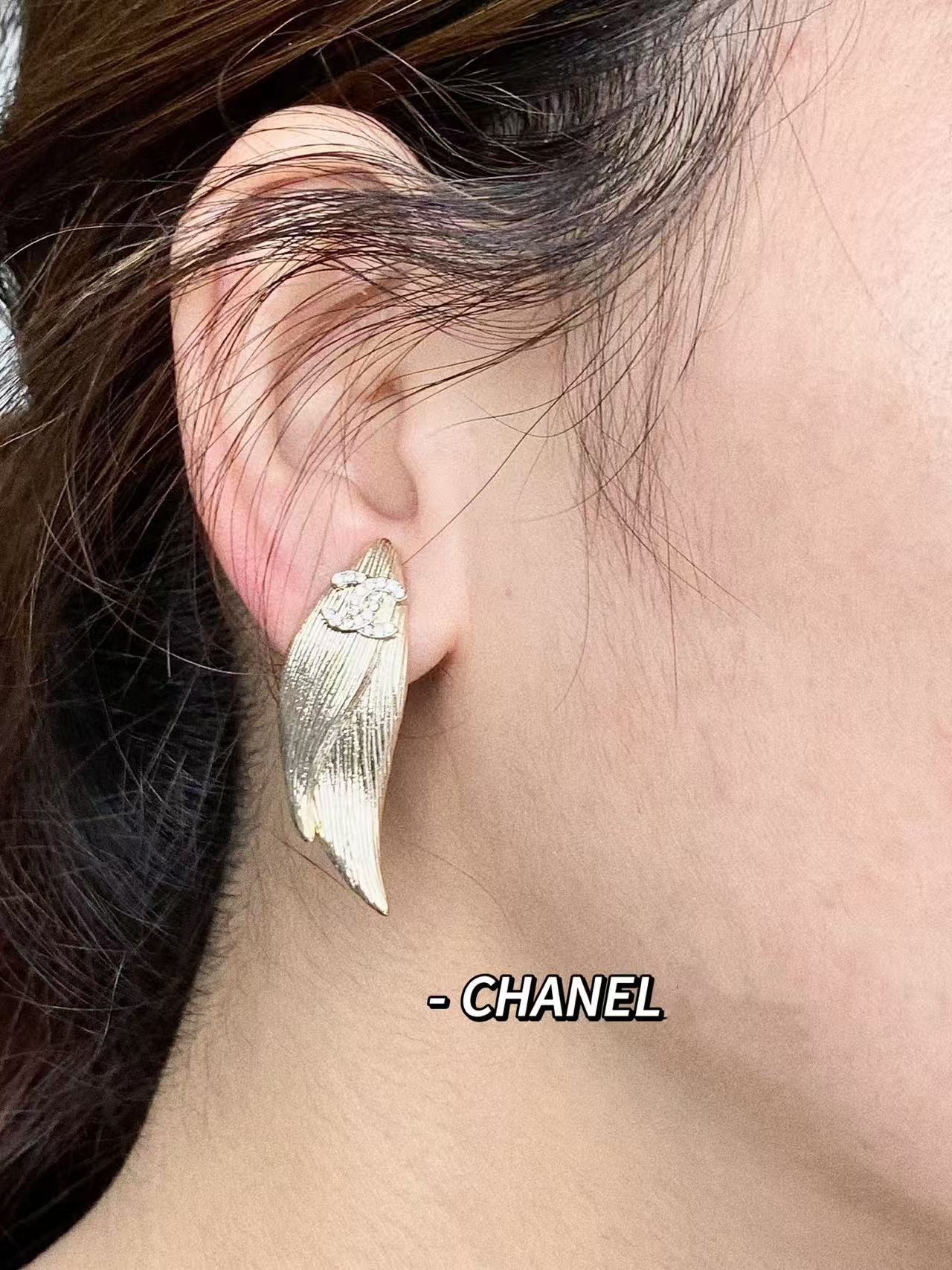 CHANE1 ウィート フェザー ダイヤモンド スタッド ピアス【 50％割引+送料無料】