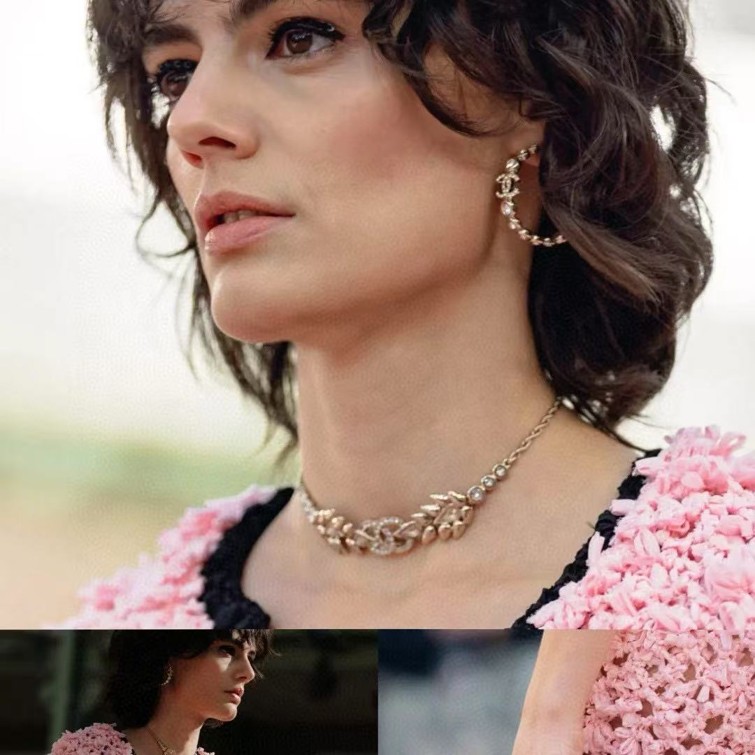 CHANE1 ラインストーンフープイヤリング【 50％割引+送料無料】