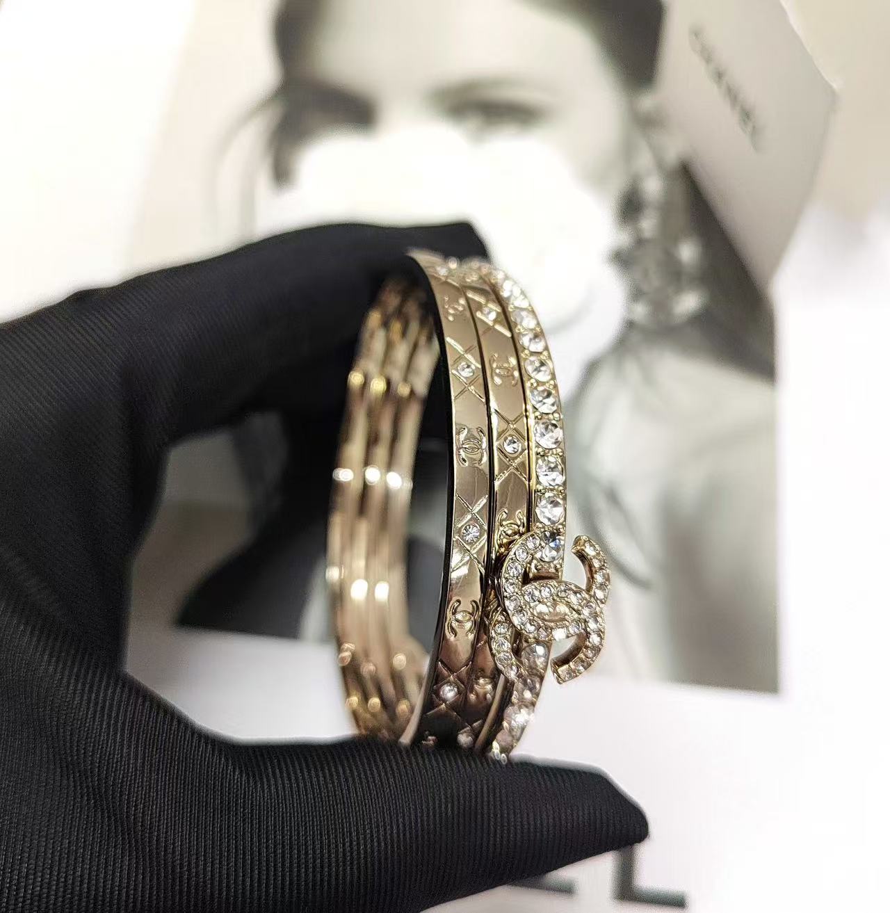 CHANE1 ダブルC スリーインワンブレスレット【 50％割引+送料無料】