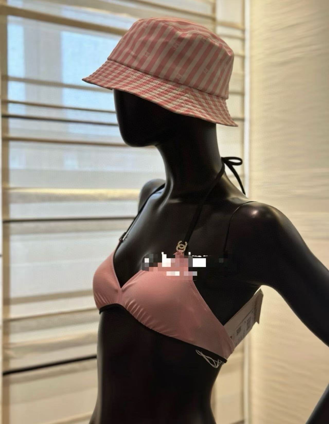 CHANE1 縦縞ダブルCバケットハット【 50％割引+送料無料】