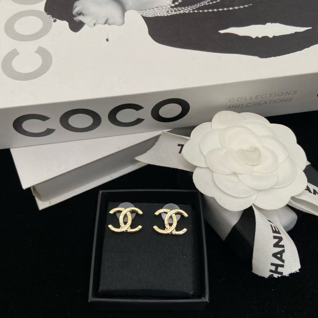 CHANE1 シンプルダブルCイヤリング【 50％割引+送料無料】