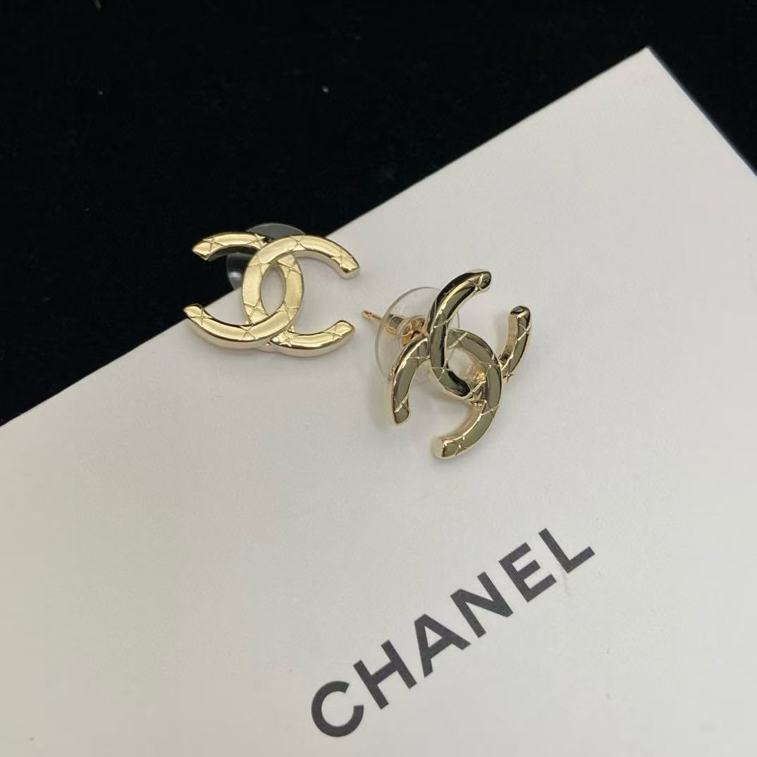 CHANE1 シンプルダブルCイヤリング【 50％割引+送料無料】