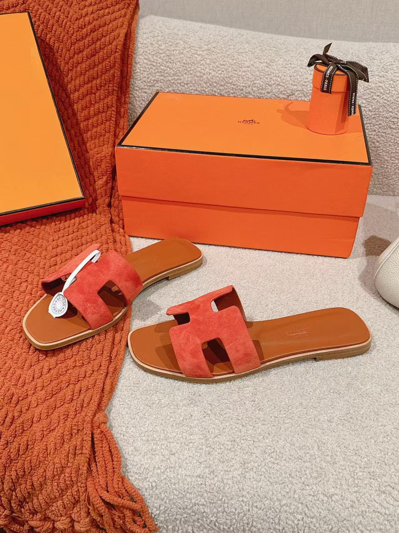 HERME5 高品質鹿革スリッパ【50％割引+送料無料】