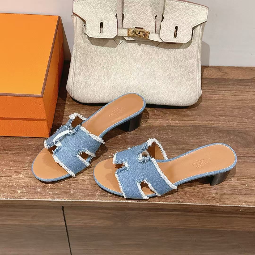 HERME5 高品質デニムローヒール【50％割引+送料無料】