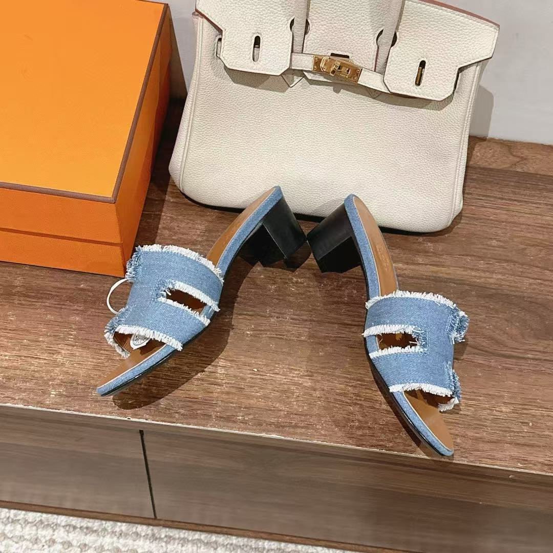 HERME5 高品質デニムローヒール【50％割引+送料無料】