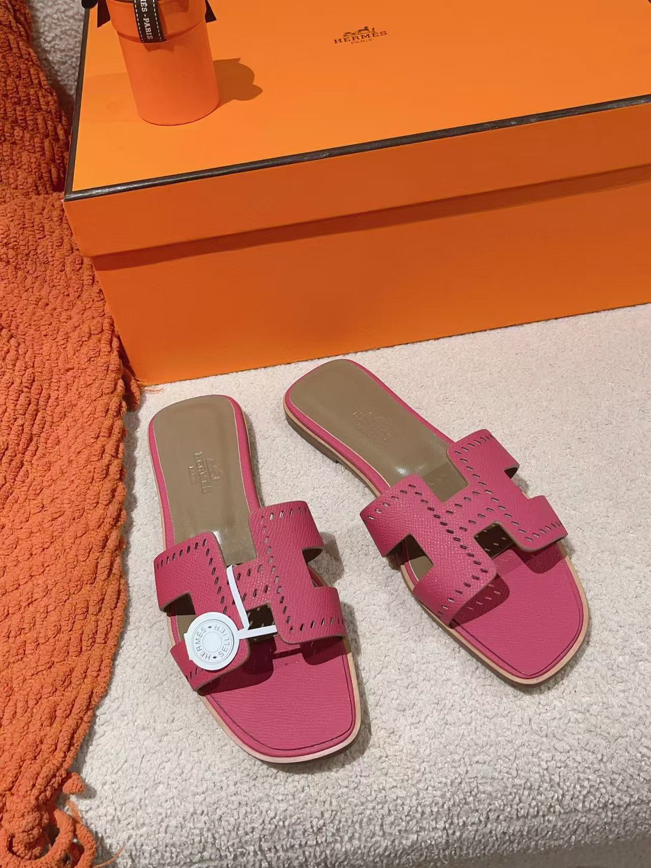 HERME5 高品質カーフスキンスリッパ【50％割引+送料無料】