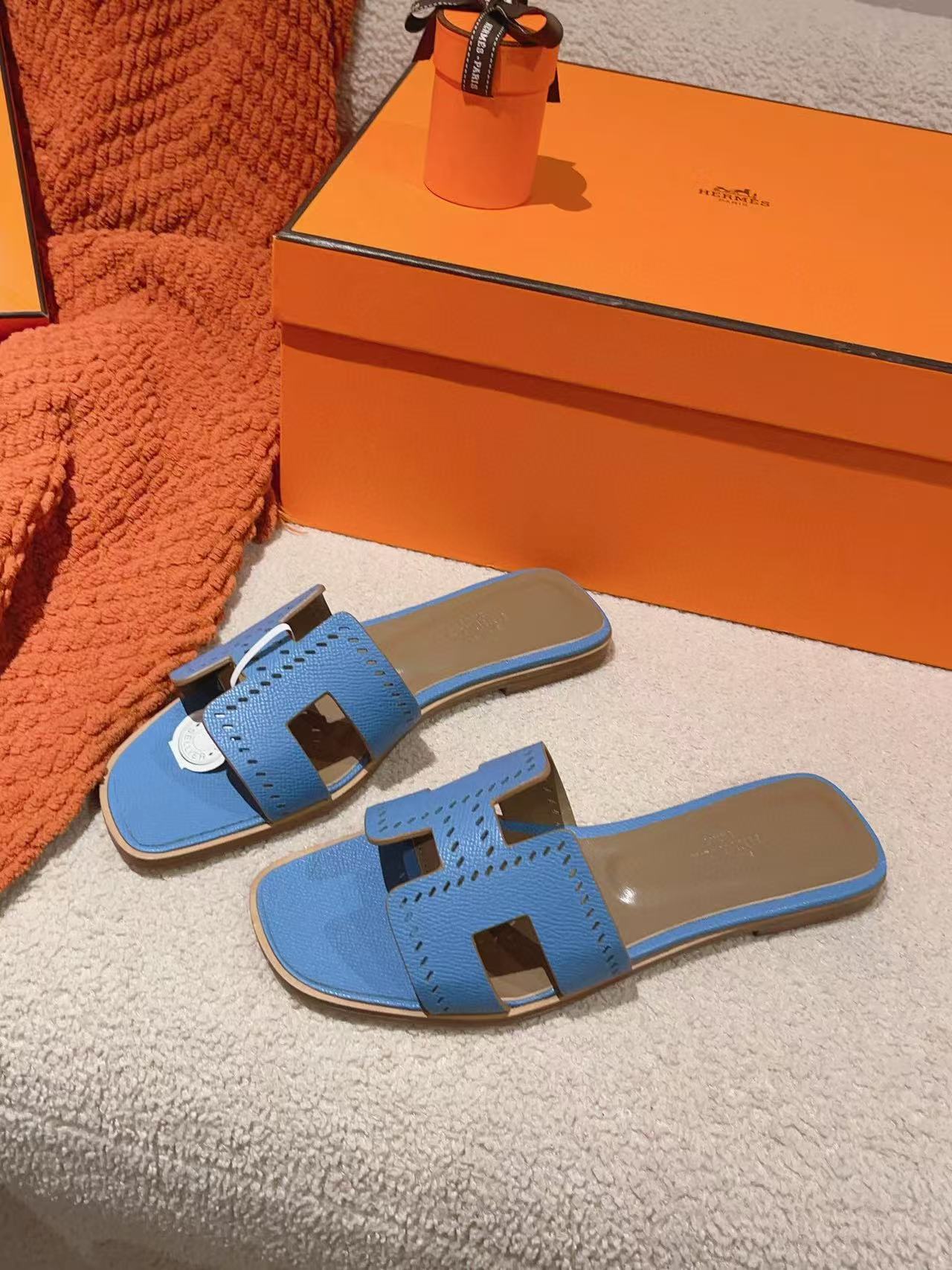 HERME5 高品質カーフスキンスリッパ【50％割引+送料無料】