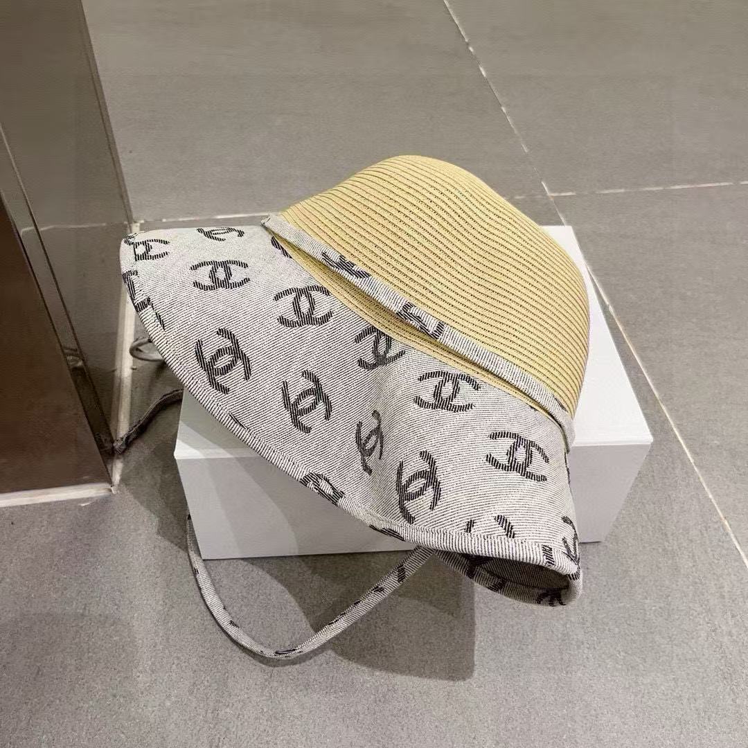 CHANE1 ダブルCラフィアストローハット【 50％割引+送料無料】