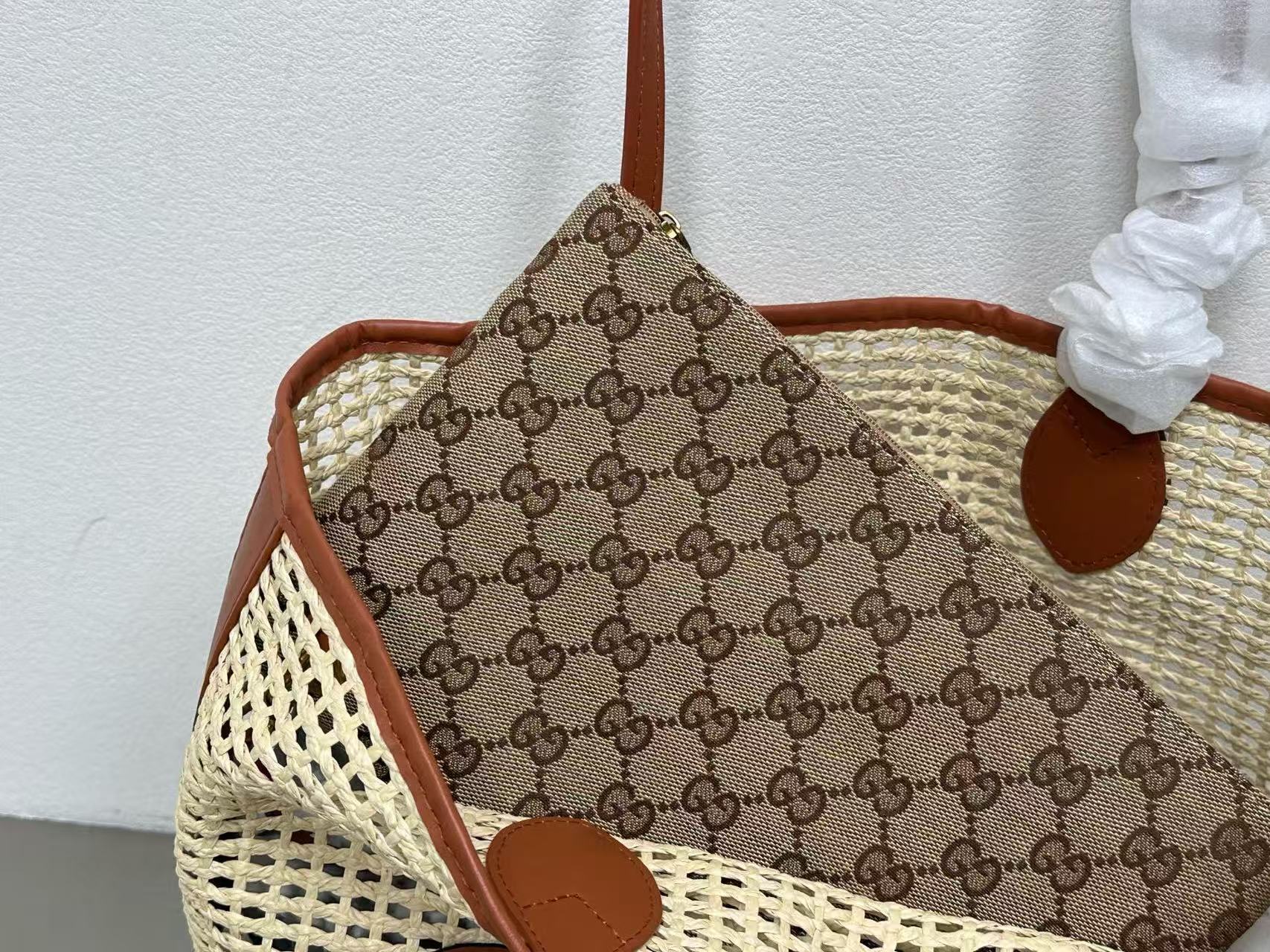 GUCC1 ストローショッピングバッグ【 50％割引+送料無料】