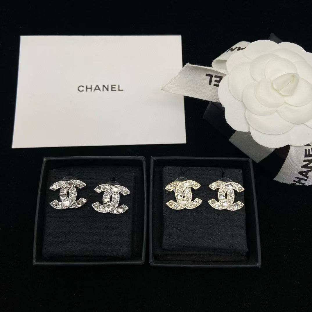 CHANE1 五芒星ダブルCイヤリング【 50％割引+送料無料】