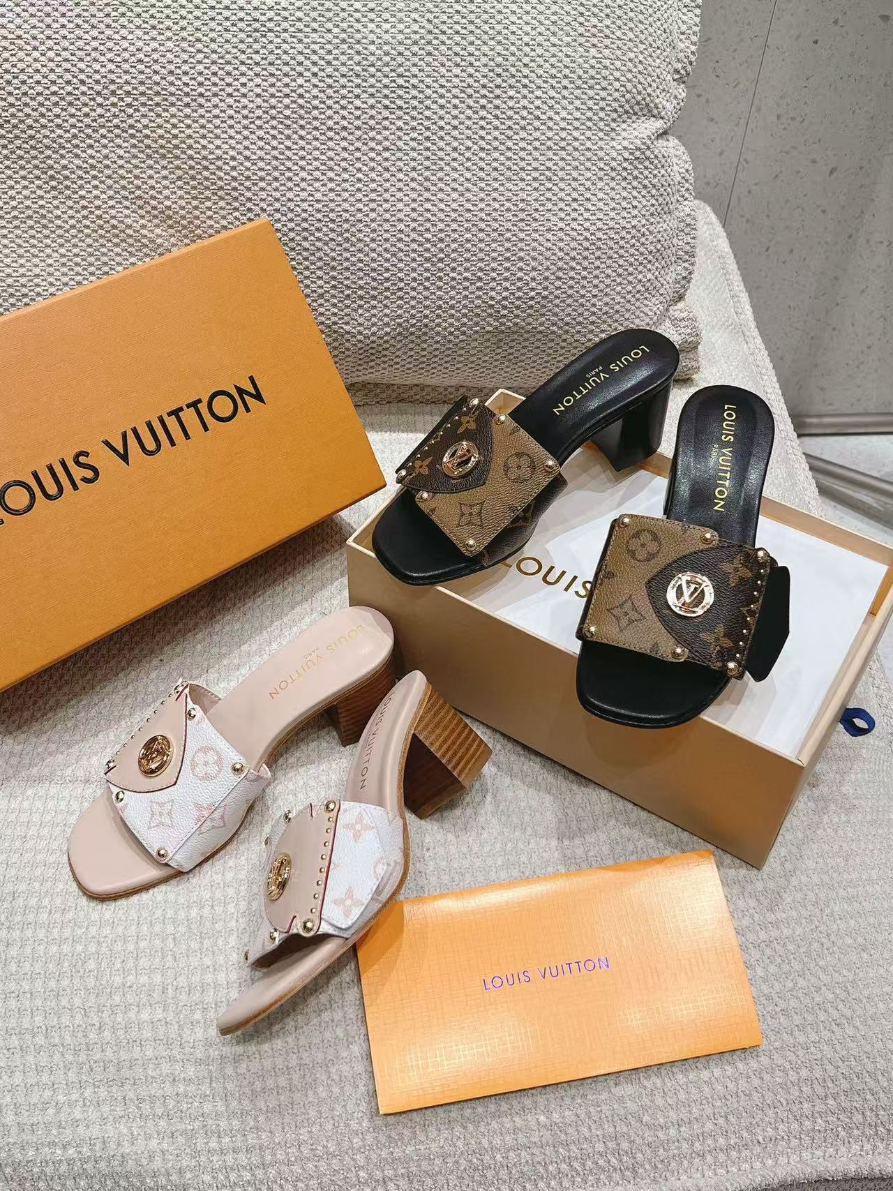 LVの高品質レザーハイヒール【50％割引+送料無料】