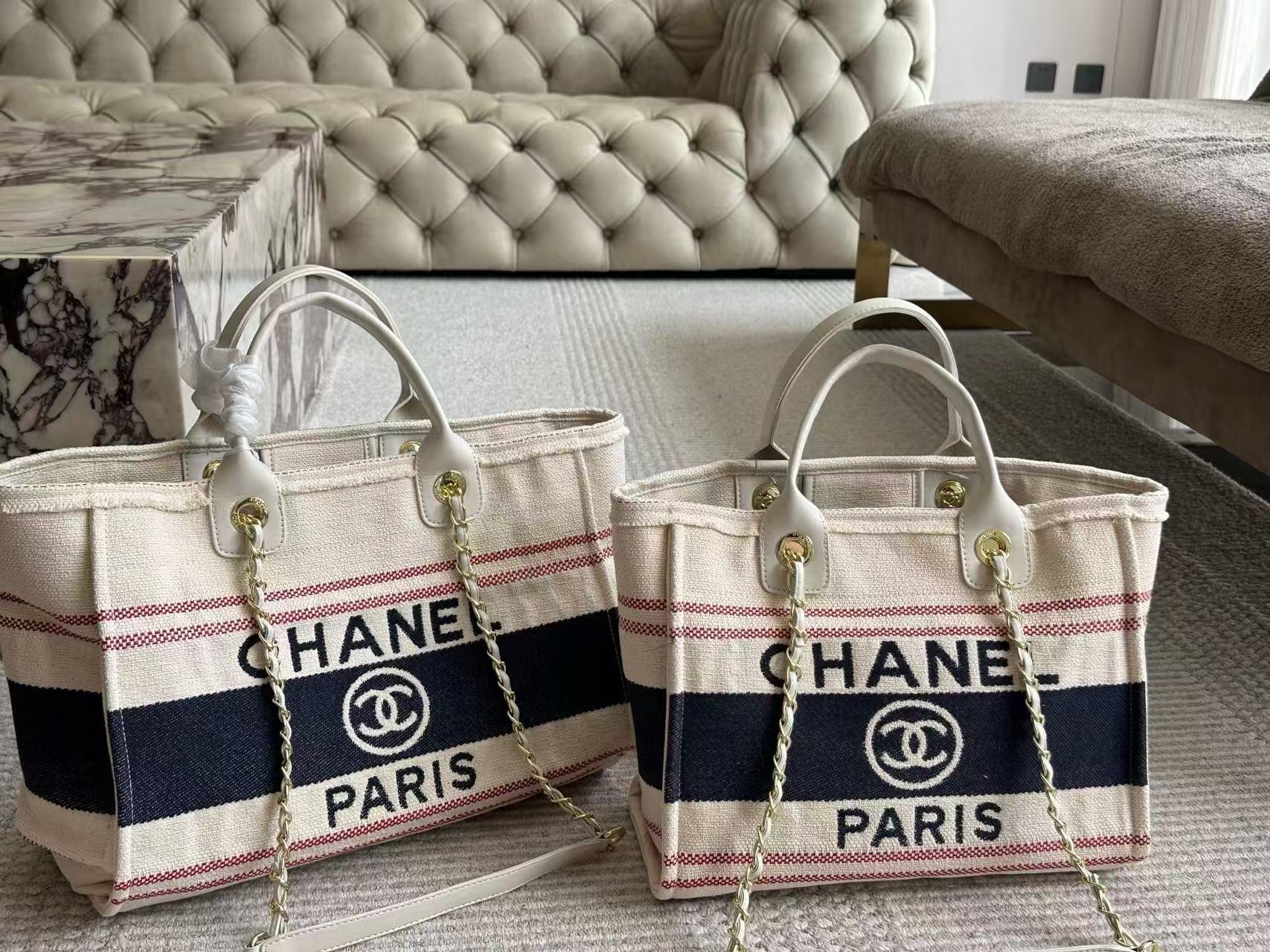 CHANE1 チェーンキャンバスショッピングバッグ【 50％割引+送料無料】