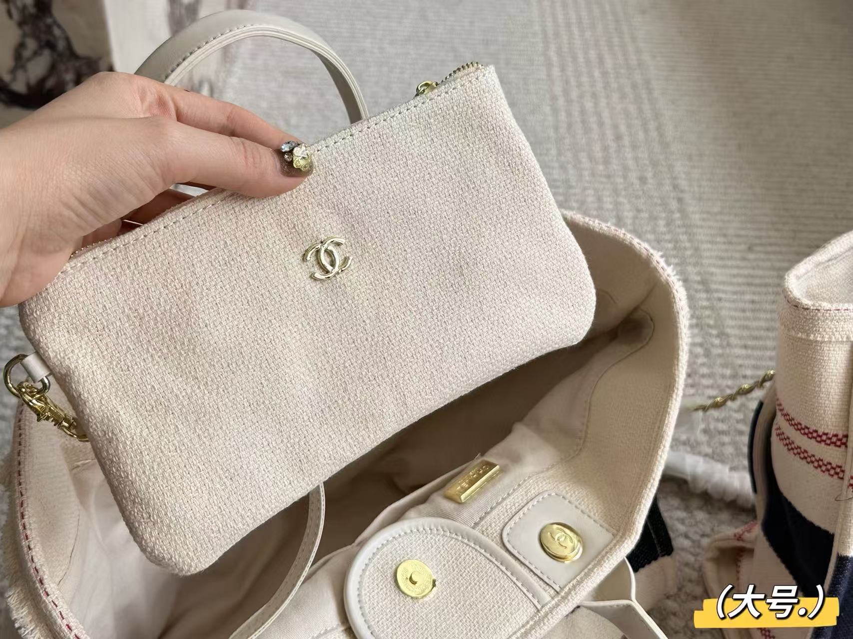 CHANE1 チェーンキャンバスショッピングバッグ【 50％割引+送料無料】