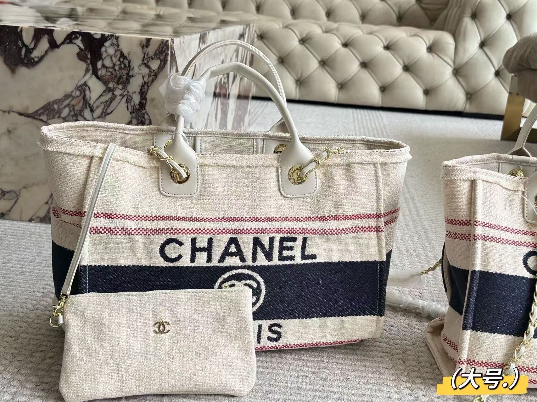 CHANE1 チェーンキャンバスショッピングバッグ【 50％割引+送料無料】