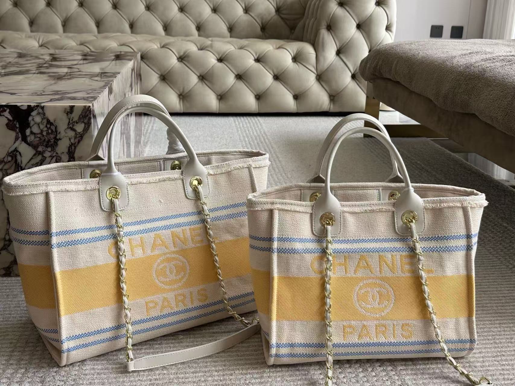 CHANE1 チェーンキャンバスビーチバッグ【 50％割引+送料無料】