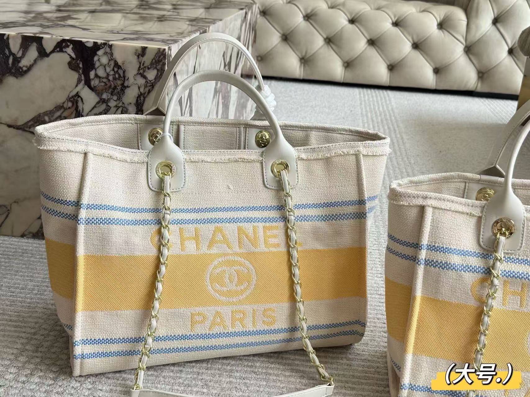 CHANE1 チェーンキャンバスビーチバッグ【 50％割引+送料無料】