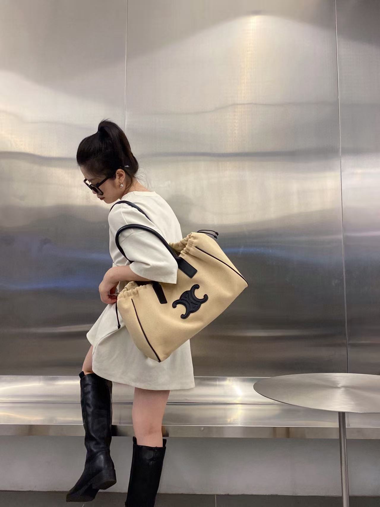 CEL1NE 凱旋門ドローストリングトートバッグ【 50％割引+送料無料】