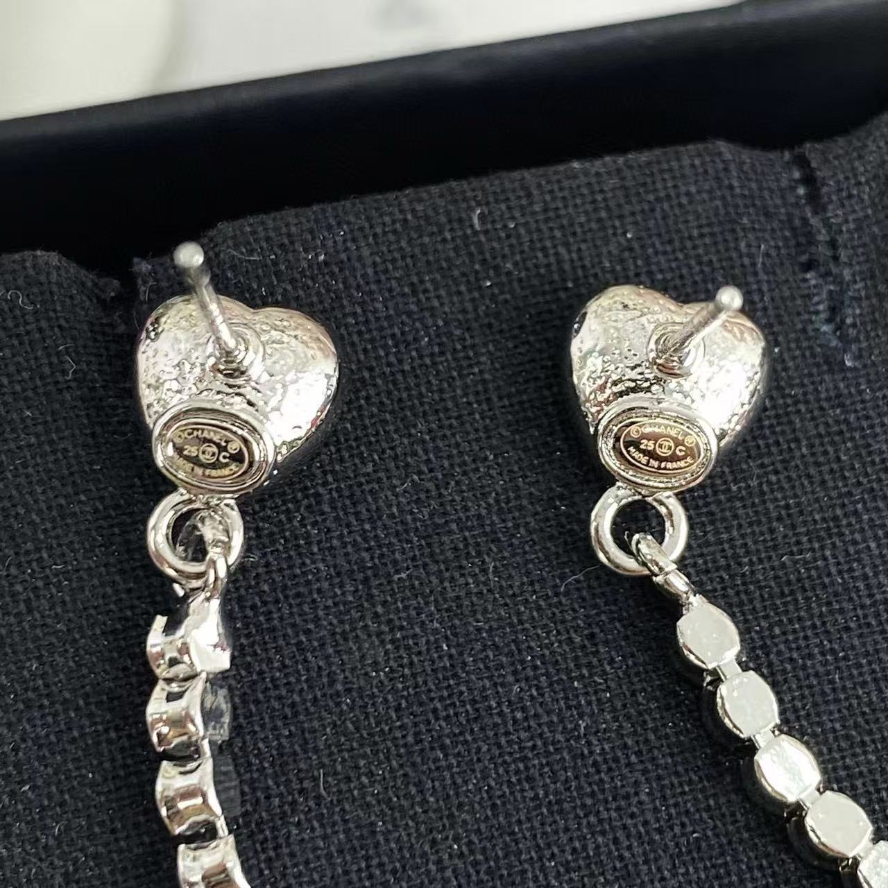 CHANE1 ピーチハート ダブルC イヤリング【 50％割引+送料無料】