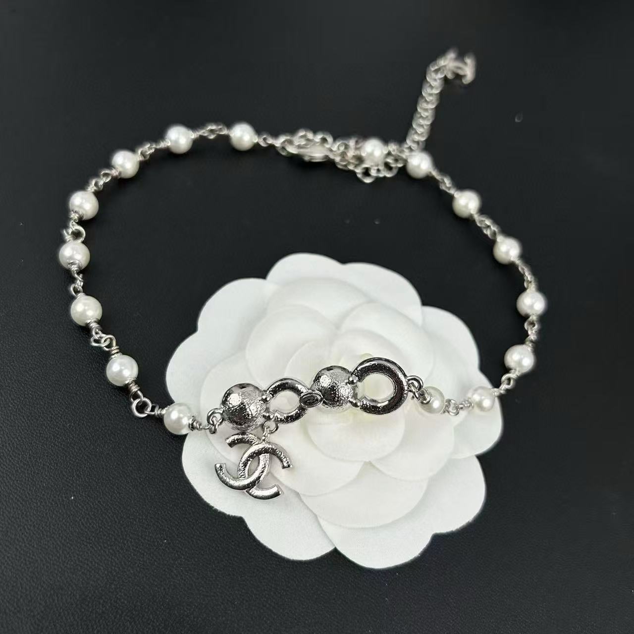 CHANE1ココダブルCパールネックレス【 50％割引+送料無料】