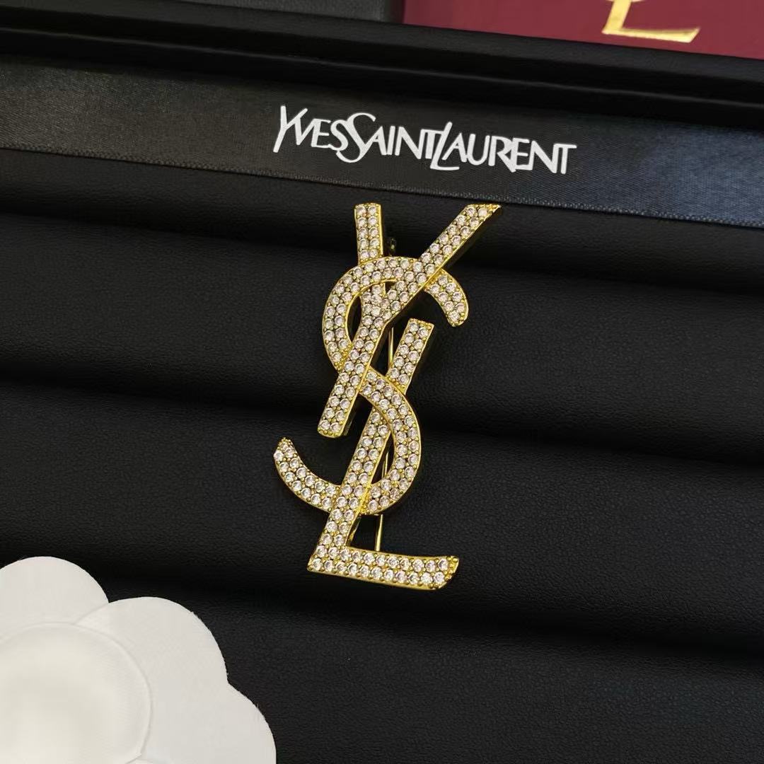 YSL ダイヤモンドブローチ【 50％割引+送料無料】