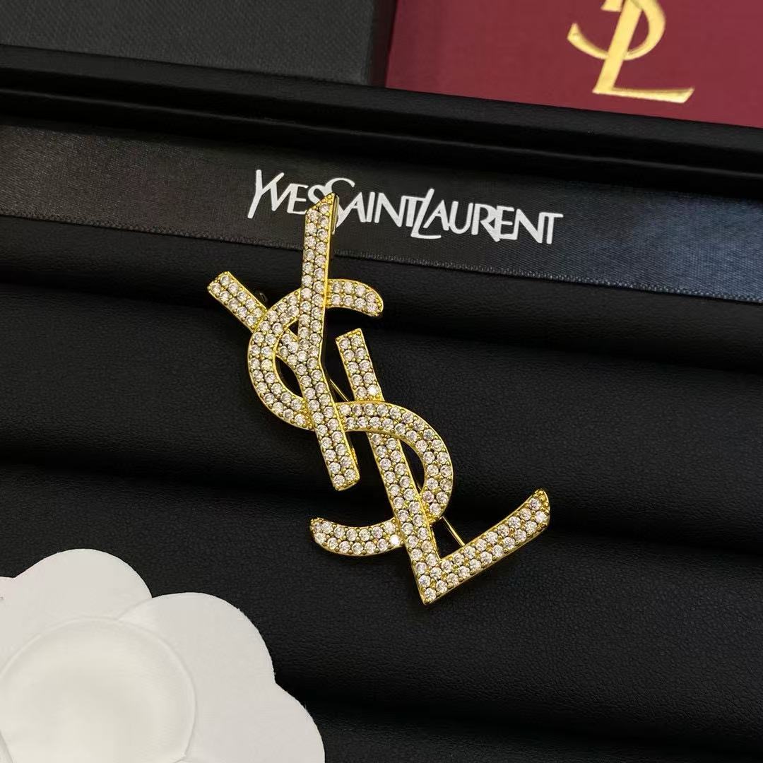YSL ダイヤモンドブローチ【 50％割引+送料無料】
