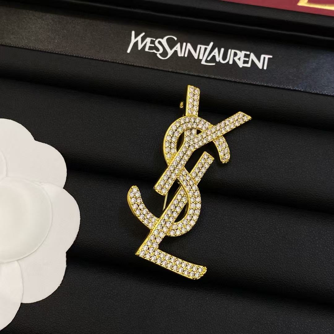 YSL ダイヤモンドブローチ【 50％割引+送料無料】