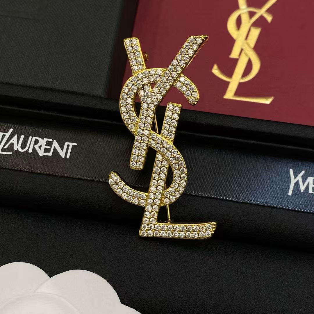 YSL ダイヤモンドブローチ【 50％割引+送料無料】