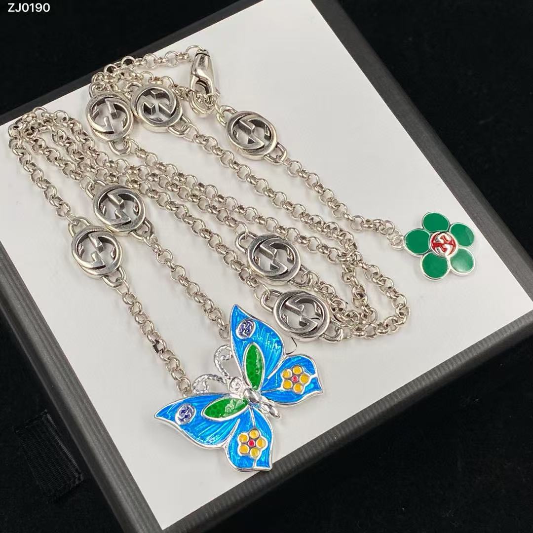 GUCC1 バタフライネックレス【 50％割引+送料無料】