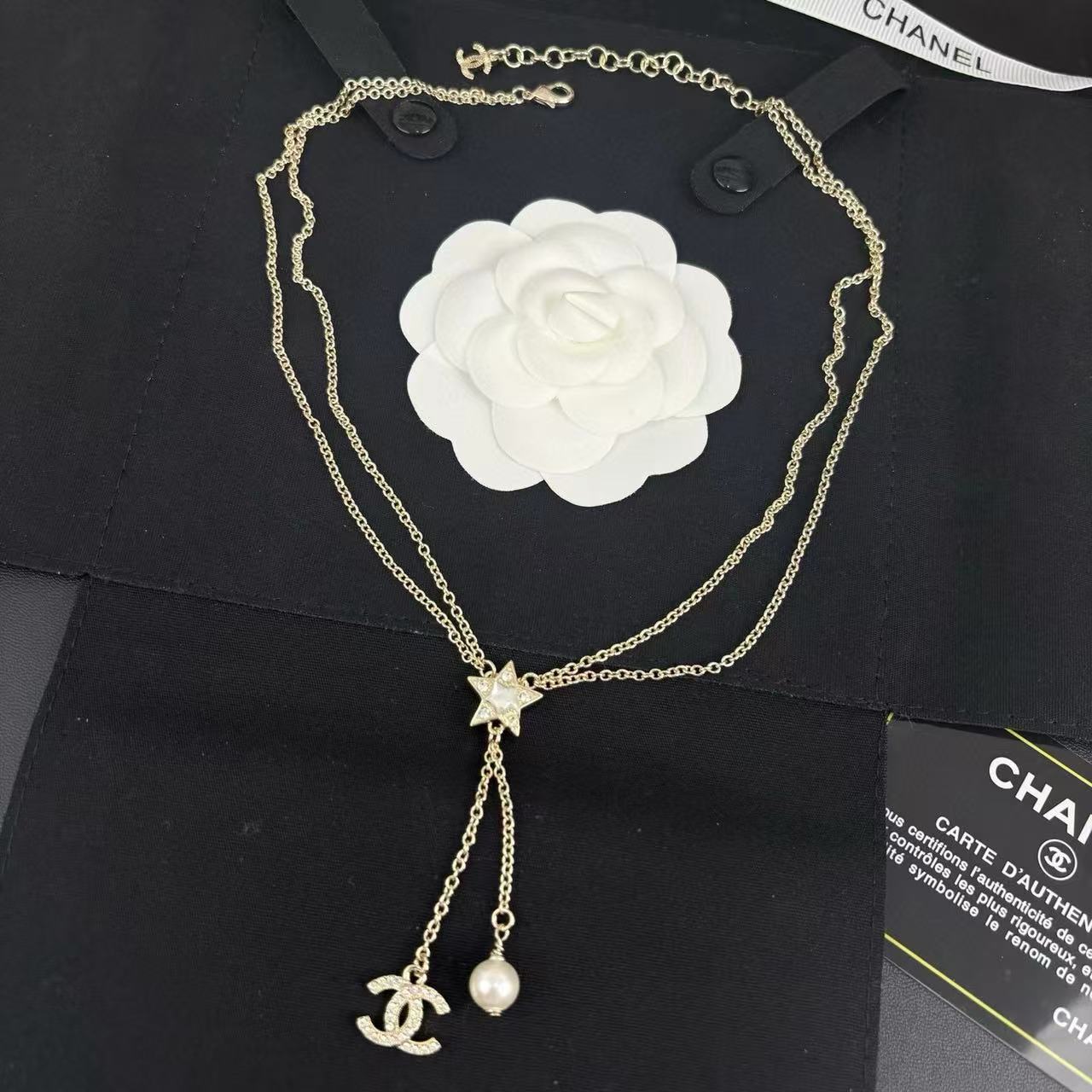 CHANE1 五芒星 フルダイヤモンドネックレス【50％割引+送料無料】