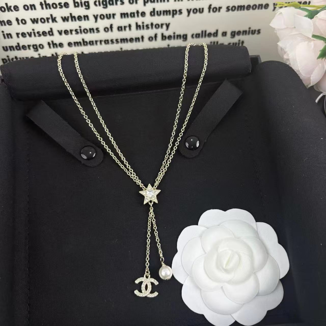 CHANE1 五芒星 フルダイヤモンドネックレス【50％割引+送料無料】