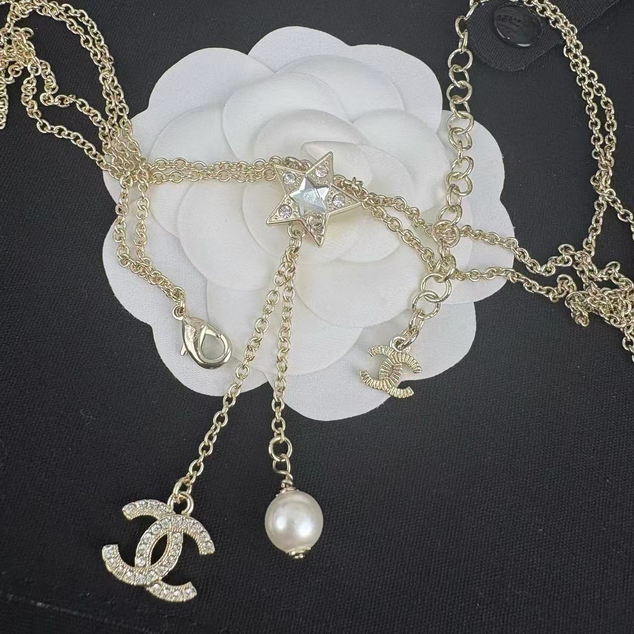 CHANE1 五芒星 フルダイヤモンドネックレス【50％割引+送料無料】