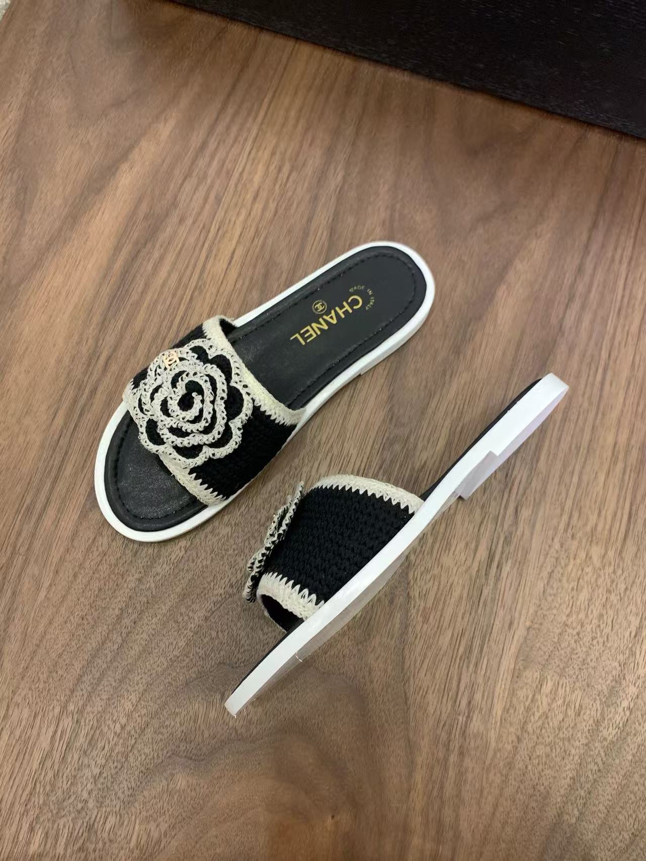 CHANE1 高品質カメリアスリッパ【50％割引+送料無料】
