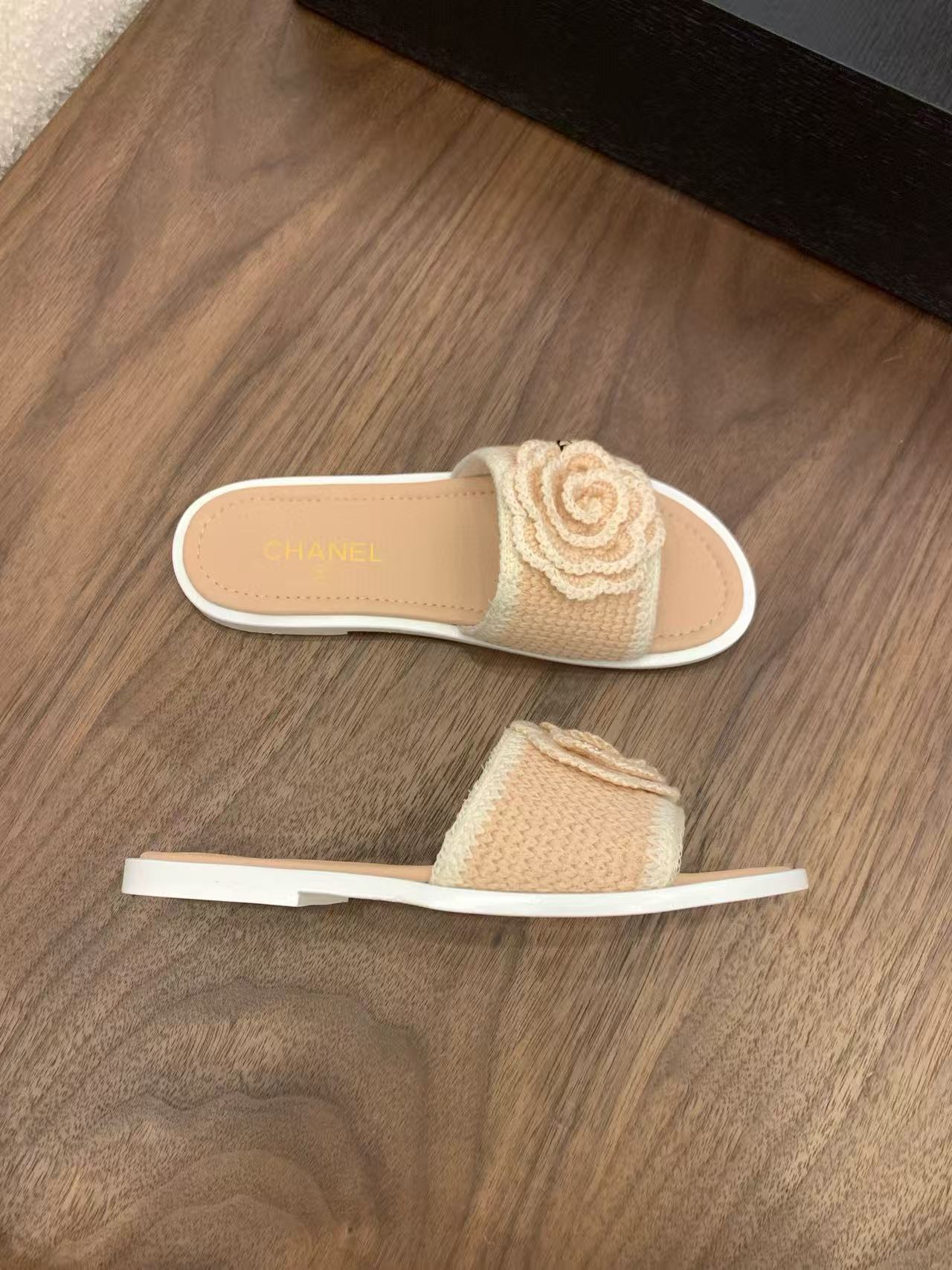 CHANE1 高品質カメリアスリッパ【50％割引+送料無料】