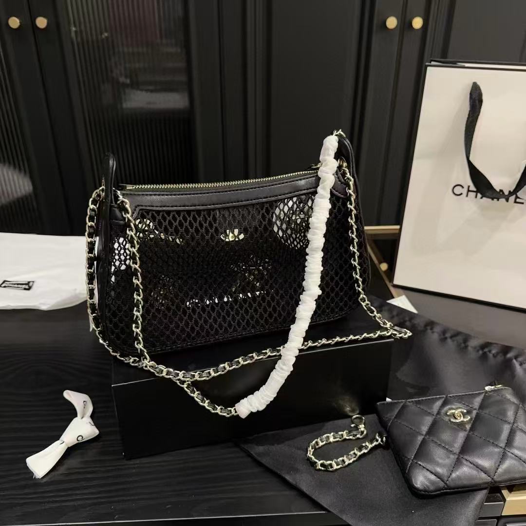 CHANE1 カメリア フィッシュネット チェーンバッグ【 50％割引+送料無料】