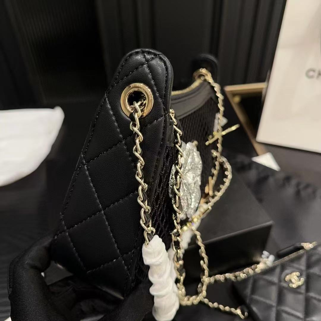 CHANE1 カメリア フィッシュネット チェーンバッグ【 50％割引+送料無料】