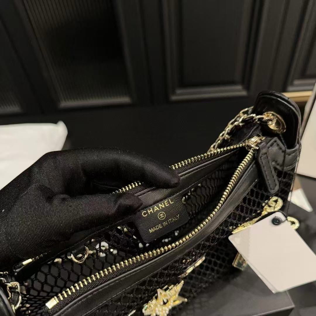 CHANE1 カメリア フィッシュネット チェーンバッグ【 50％割引+送料無料】