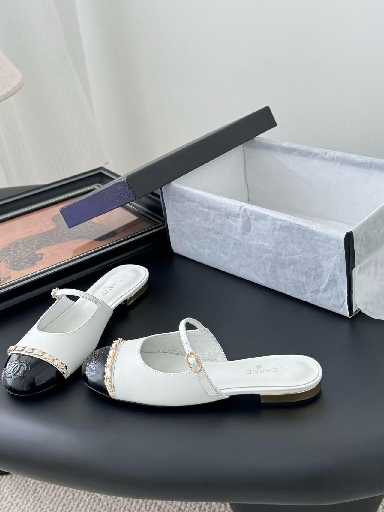 CHANE1 高品質チェーンスリッパ【50％割引+送料無料】