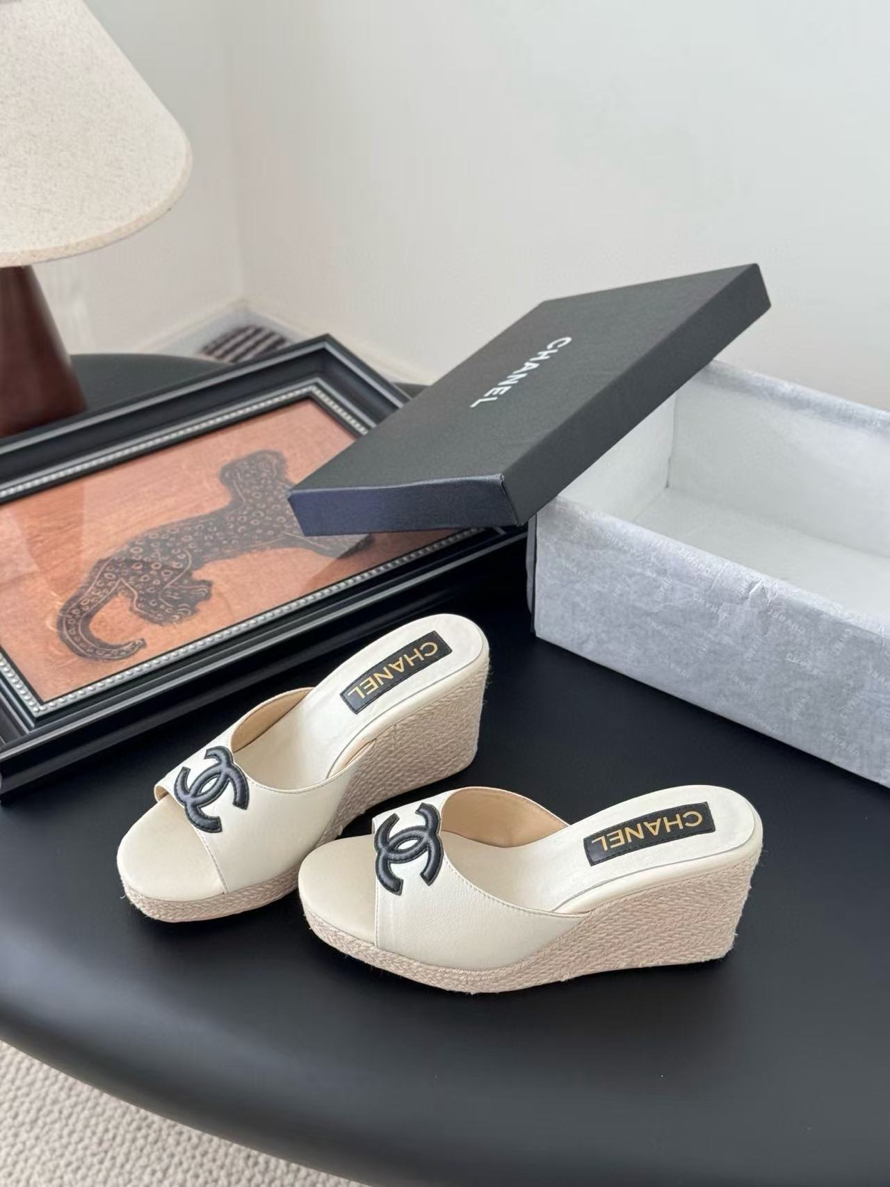 CHANE1 高品質ダブルC厚底スリッパ【50％割引+送料無料】