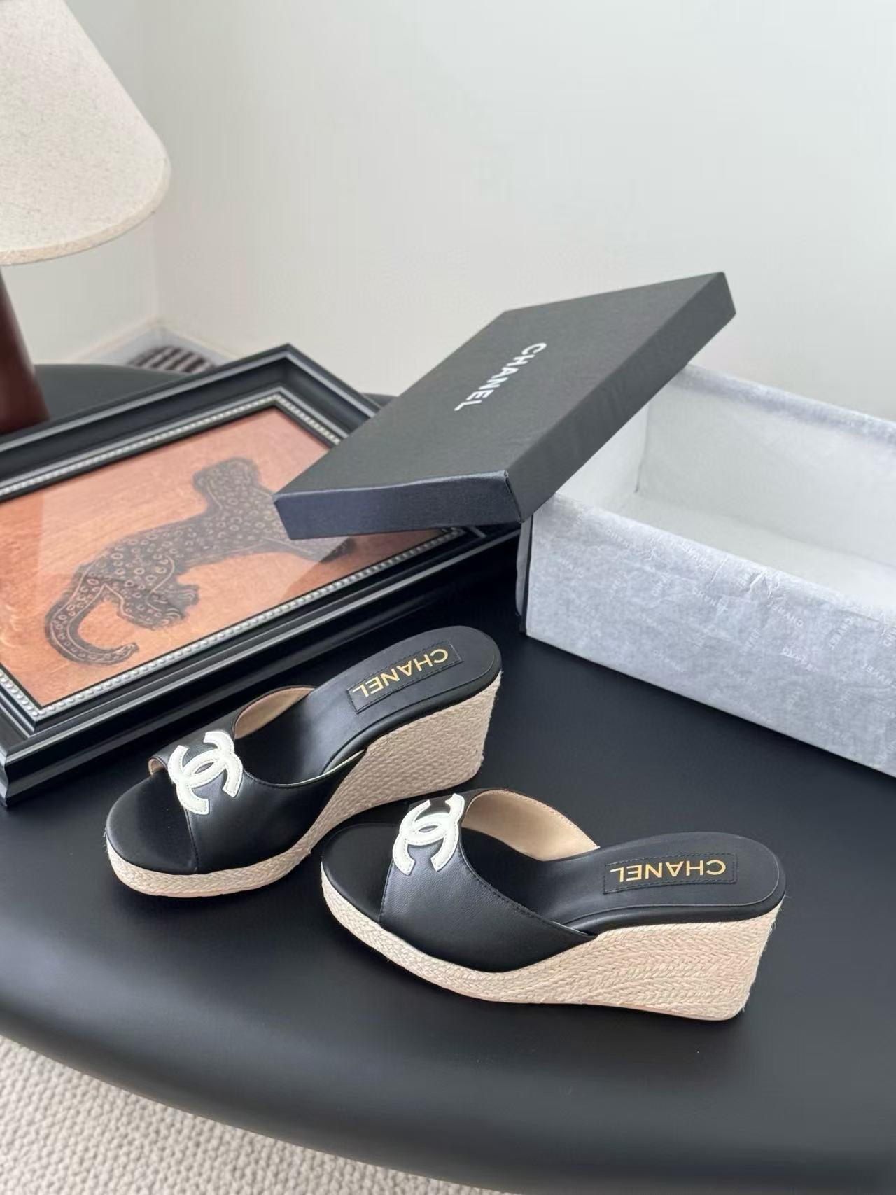 CHANE1 高品質ダブルC厚底スリッパ【50％割引+送料無料】