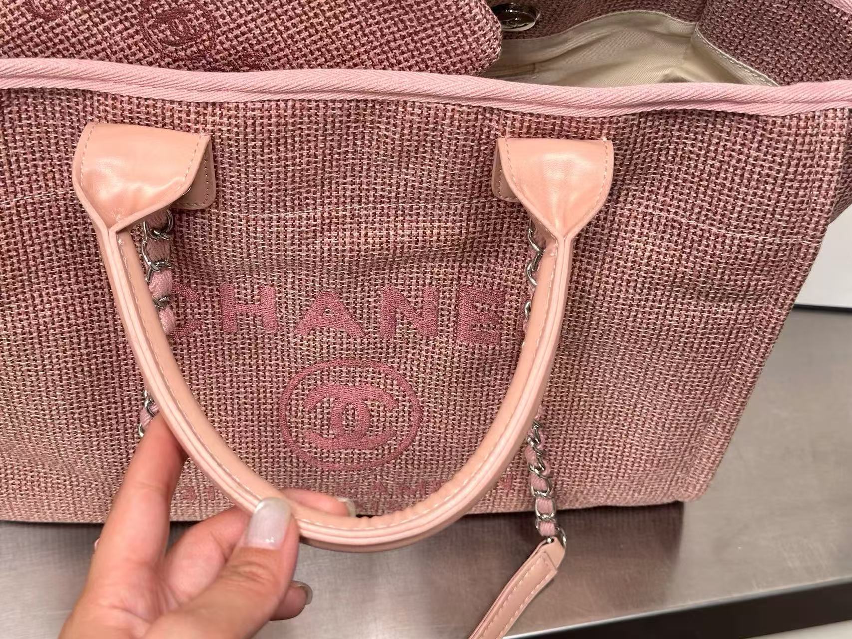 CHANE1 ピンクデニムショッピングバッグ【 50％割引+送料無料】