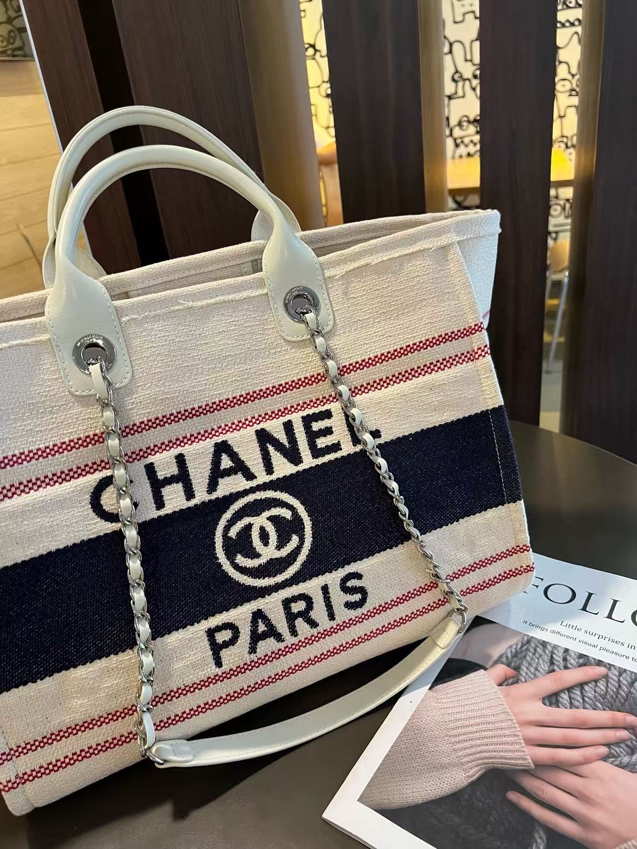 CHANE1 チェーンビーチショッピングバッグ【 50％割引+送料無料】