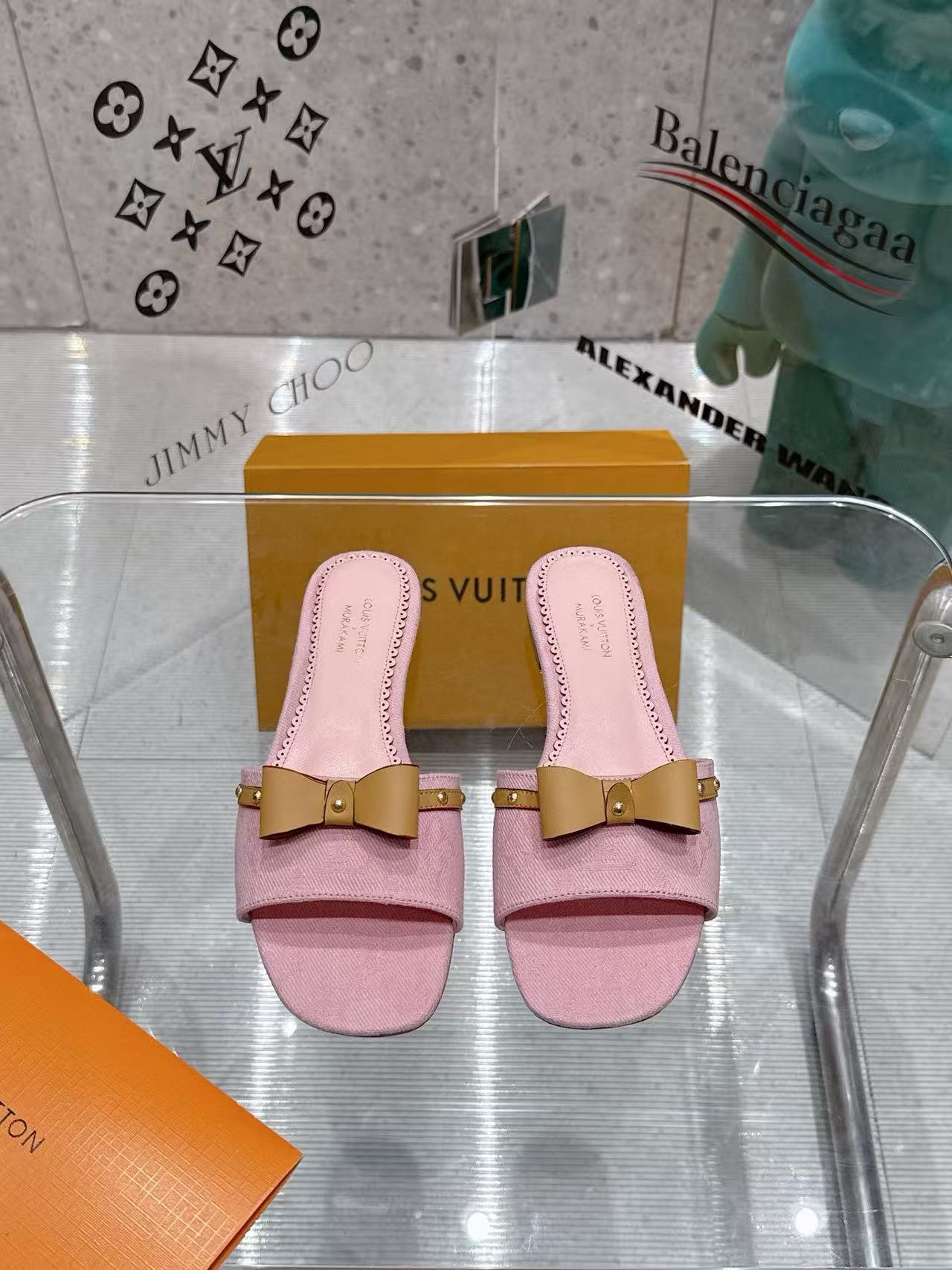 LVの高品質ボウフラットシューズ【50％割引+送料無料】